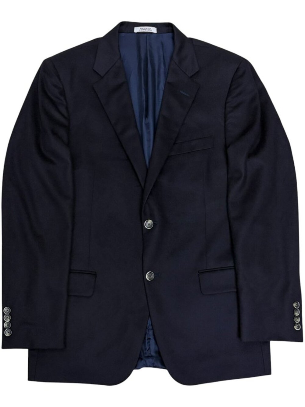100% CASHMERE HICKEY FREEMAN Blazer Sport Coat Blue Business Jacket Mens 40R